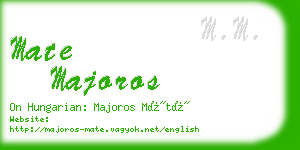 mate majoros business card